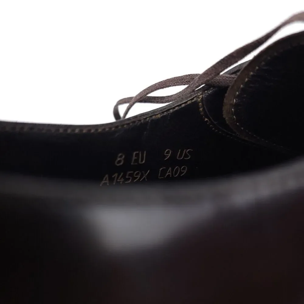 ERMENEGILDO ZEGNA Cap Toe Brown Leather Old Money Oxford Shoes 9 Quiet Luxury